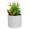 Northlight 9" Artificial Succulent Arrangement in White Ceramic Pot